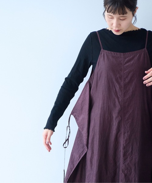 yuni(ユニ )の「Cotton cupra product dye wrap one-piece(ワンピース・レディース・ダークブラウン・FREE)」の16枚目の写真