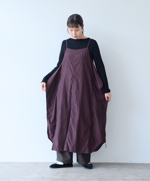 yuni(ユニ )の「Cotton cupra product dye wrap one-piece(ワンピース・レディース・ダークブラウン・FREE)」の17枚目の写真