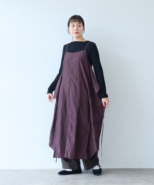 yuni(ユニ )の「Cotton cupra product dye wrap one-piece(ワンピース・レディース・ダークブラウン・FREE)」の18枚目の写真
