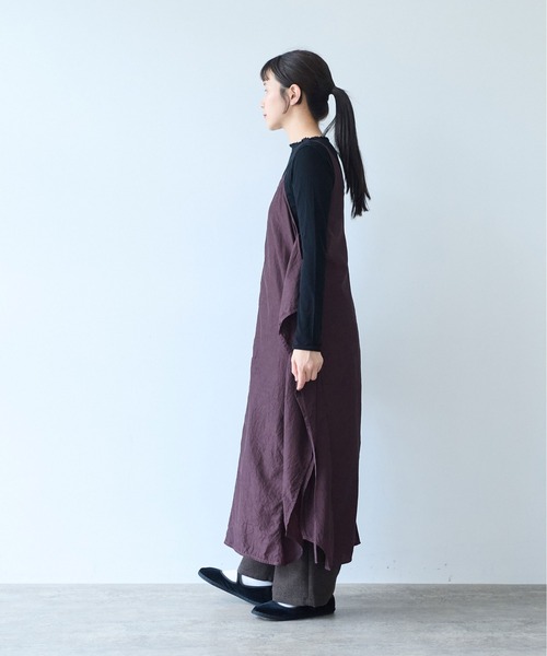 yuni(ユニ )の「Cotton cupra product dye wrap one-piece(ワンピース・レディース・ダークブラウン・FREE)」の19枚目の写真
