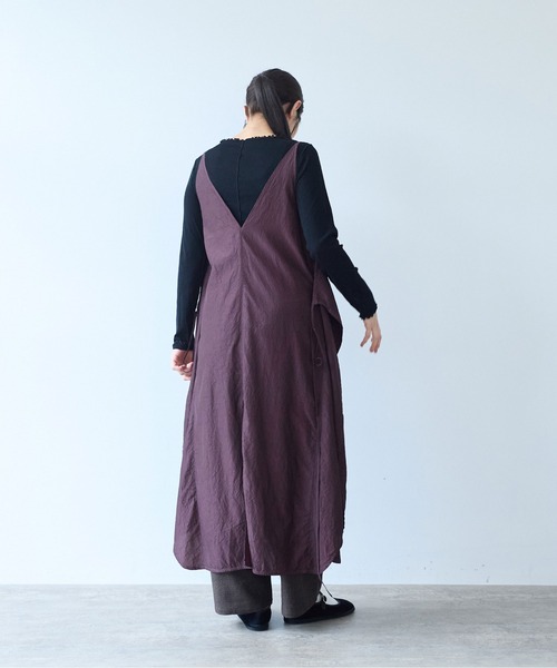 yuni(ユニ )の「Cotton cupra product dye wrap one-piece(ワンピース・レディース・ダークブラウン・FREE)」の20枚目の写真