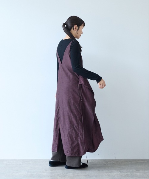 yuni(ユニ )の「Cotton cupra product dye wrap one-piece(ワンピース・レディース・ダークブラウン・FREE)」の21枚目の写真