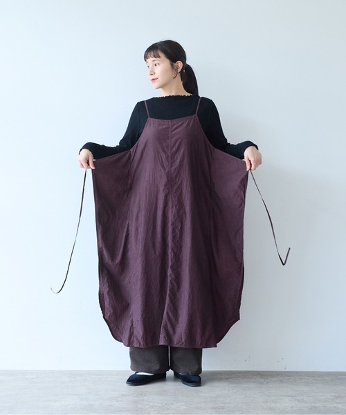 yuni(ユニ )の「Cotton cupra product dye wrap one-piece(ワンピース・レディース・ダークブラウン・FREE)」の22枚目の写真