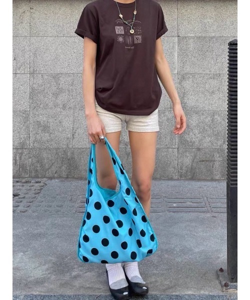 SEN TOKYO(セントーキョー)の「Polka dot one-shoulder bag/水玉 ドット柄 ワンショルダーバッグ(ショルダーバッグ・レディース・ブルー・FREE)」の3枚目の写真