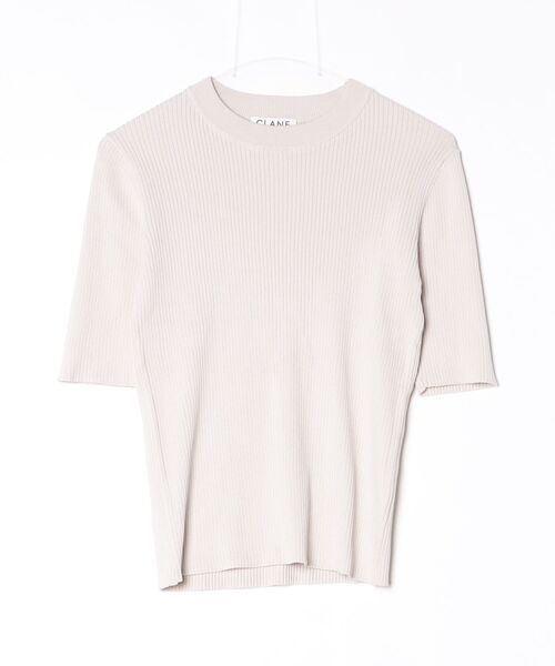 CLANE（クラネ）の「H/N HALF SLEEVE RIB KNIT TOPS 10106-2293（ニット/セーター・メンズ・ライトブルー/オフホワイト/イエロー/マルチ・2/1）」の2枚目の写真