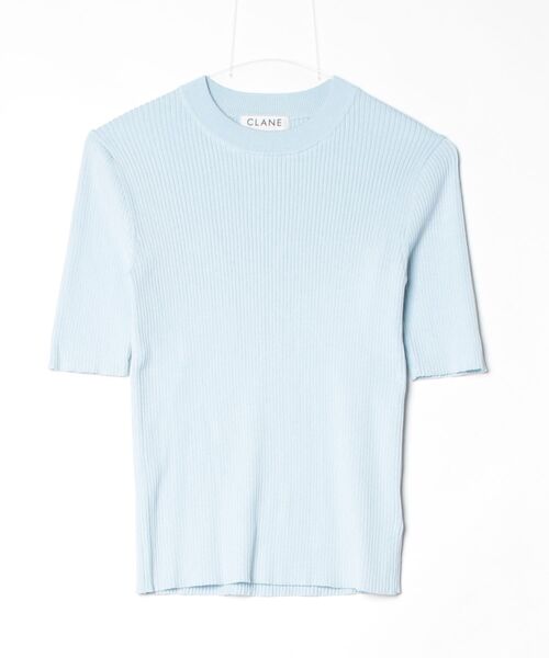 CLANE(�N���l)��H/N HALF SLEEVE RIB KNIT TOPS 10106-2293(�j�b�g/�Z�[�^�[)