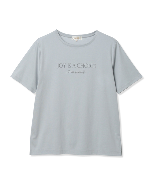 A/C DESIGN BY ALPHA CUBIC（エーシーデザインバイアルファキュービック）の「スムースロゴTシャツ【すごツヤ・UVカット・接触冷感】（Tシャツ/カットソー・レディース・サックスブルー/オフホワイト・L/M）」の12枚目の写真