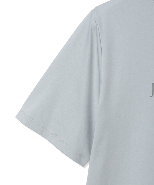 A/C DESIGN BY ALPHA CUBIC（エーシーデザインバイアルファキュービック）の「スムースロゴTシャツ【すごツヤ・UVカット・接触冷感】（Tシャツ/カットソー・レディース・サックスブルー/オフホワイト・L/M）」の15枚目の写真