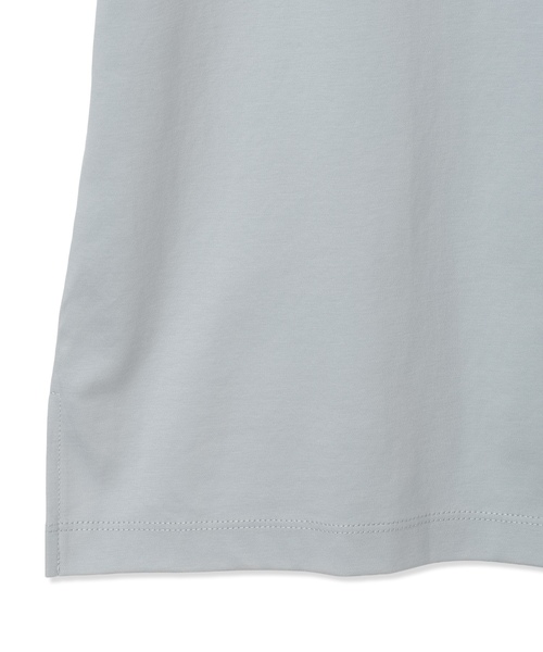 A/C DESIGN BY ALPHA CUBIC（エーシーデザインバイアルファキュービック）の「スムースロゴTシャツ【すごツヤ・UVカット・接触冷感】（Tシャツ/カットソー・レディース・サックスブルー/オフホワイト・L/M）」の16枚目の写真