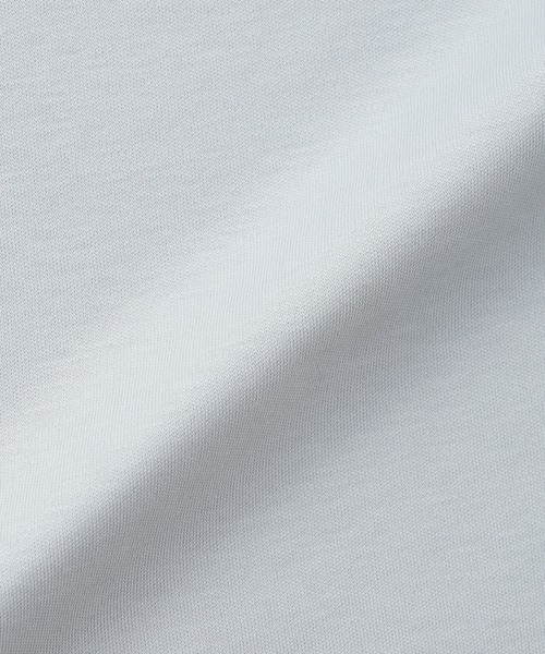 A/C DESIGN BY ALPHA CUBIC（エーシーデザインバイアルファキュービック）の「スムースロゴTシャツ【すごツヤ・UVカット・接触冷感】（Tシャツ/カットソー・レディース・サックスブルー/オフホワイト・L/M）」の18枚目の写真