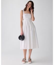 kate spade new york | スカラップ オープン バック ミディ ドレス(ワンピース)