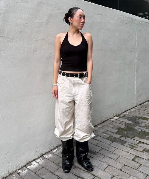 DIAGONAL（ダイアゴナル）の「HOLE HALTER NECK TOP (black)（Tシャツ/カットソー・レディース・その他・FREE）」の6枚目の写真