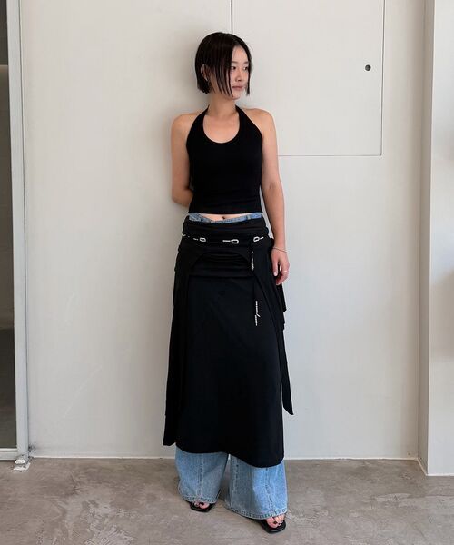 DIAGONAL（ダイアゴナル）の「HOLE HALTER NECK TOP (black)（Tシャツ/カットソー・レディース・その他・FREE）」の4枚目の写真