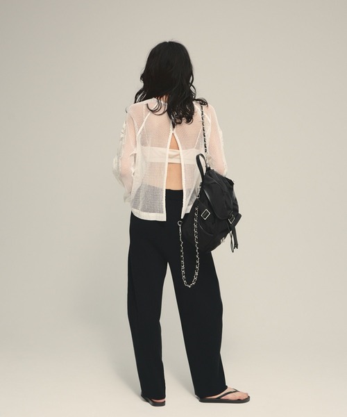 eL(エル)の「【eL】Made in India Mesh Embroidery Pullover/670538(シャツ/ブラウス・レディース・ブラック/オフホワイト・FREE)」の6枚目の写真