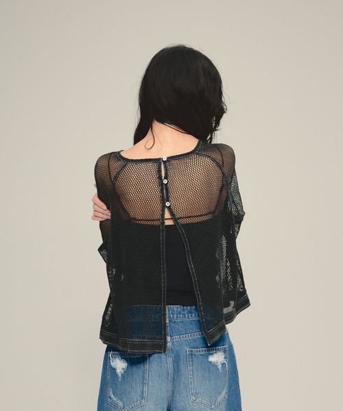 eL(エル)の「【eL】Made in India Mesh Embroidery Pullover/670538(シャツ/ブラウス・レディース・ブラック/オフホワイト・FREE)」の16枚目の写真