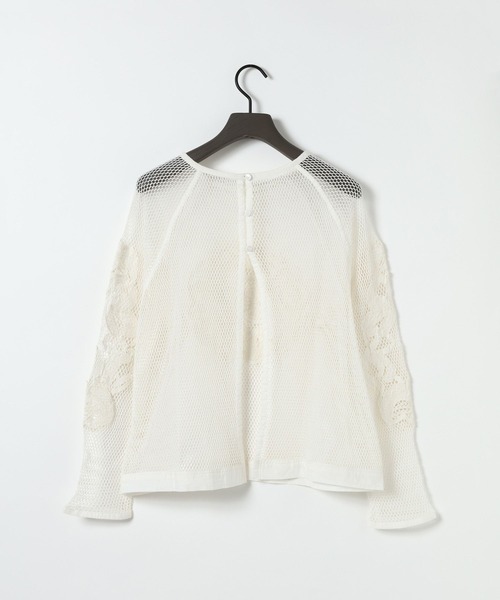 eL(エル)の「【eL】Made in India Mesh Embroidery Pullover/670538(シャツ/ブラウス・レディース・ブラック/オフホワイト・FREE)」の18枚目の写真