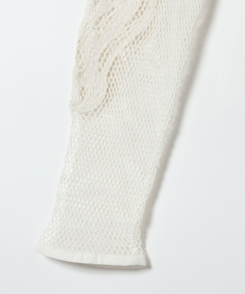 eL(エル)の「【eL】Made in India Mesh Embroidery Pullover/670538(シャツ/ブラウス・レディース・ブラック/オフホワイト・FREE)」の21枚目の写真