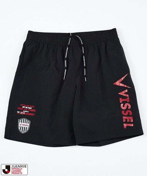 FREAK'S STORE（フリークスストア）の「J.LEAGUE×FREAK'S STORE 別注 SUPPORTERS NYLON SHORTS 【ヴィッセル神戸】（その他パンツ・メンズ・チャコールグレー/ブラック・SMALL/MEDIUM/LARGE）」の2枚目の写真