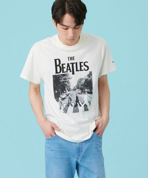 Lee(リー)の「Wrangler/ラングラー PRINT T-SHIRTS【BEATLES】(Tシャツ/カットソー・メンズ・ホワイト/ブラック・SMALL/MEDIUM/LARGE/X-LARGE)」の2枚目の写真