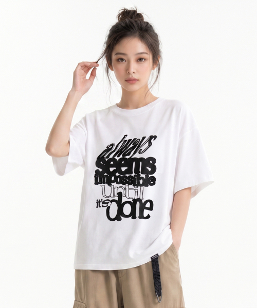 PEID(ペイド)の「PD アンティルダン 半袖Tシャツ ホワイト(Tシャツ/カットソー・レディース・ホワイト・1/2/3/6/4/5)」の3枚目の写真