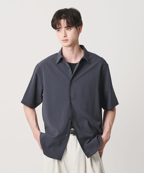 BEAUTY&YOUTH UNITED ARROWS(ビューティーアンドユースユナイテッドアローズ)の「ライト ウェーブ トリクシオン レギュラー シャツ GRANDE TAPERD型(シャツ/ブラウス・メンズ・ライトグレー/ダークグリーン/ライトブルー/ダークグレー・L/M/XL/S)」の2枚目の写真