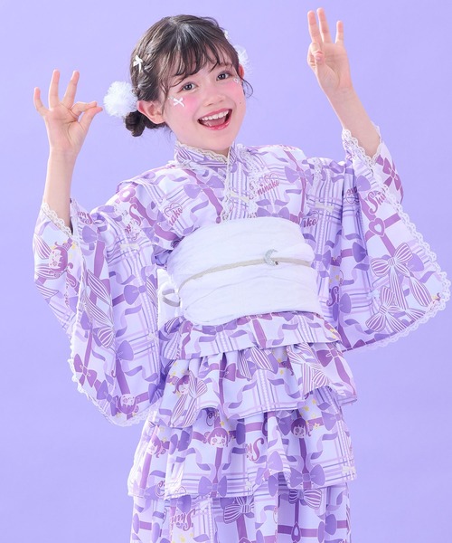 3分でカンタン着付け♪浴衣ドレス キッズセパレート浴衣セット しなこ
