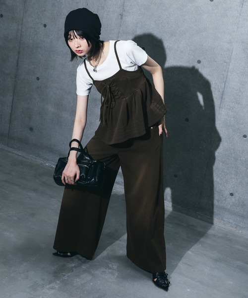 PAGEBOY(ページボーイ)の「<まるでデニム見え!/紫外線カット/接触冷感/ストレッチ>マルデニメガレッグパンツ(デニムパンツ・レディース・ブラウン/ブラック/グリーン・MEDIUM/SMALL)」の13枚目の写真