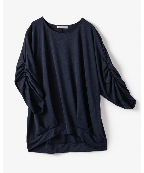 DoCLASSE( ドゥクラッセ)の「UVスラブ・ドルマンタックプルオーバー(Tシャツ/カットソー・レディース・ネイビー/ストーン/グレー/パープル/ブラック/キナリ・M/L/S)」の14枚目の写真