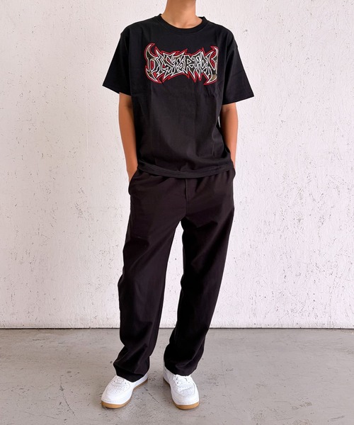 BAYBLO(ベイブロ)の「(SF) edakka コットン100% 迷彩 生地 貼付け 刺繍 韓国ストリート Y2K Tシャツ(Tシャツ/カットソー・メンズ・ブラック系1/ブラック系2/ホワイト系1・MEDIUM/LARGE/SMALL)」の9枚目の写真