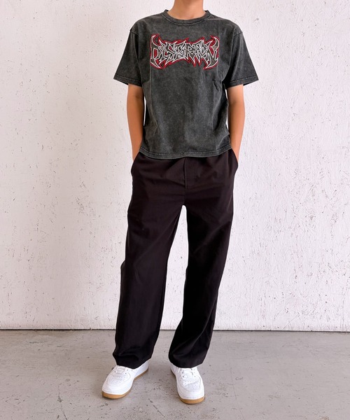 BAYBLO(ベイブロ)の「(SF) edakka コットン100% 迷彩 生地 貼付け 刺繍 韓国ストリート Y2K Tシャツ(Tシャツ/カットソー・メンズ・ブラック系1/ブラック系2/ホワイト系1・MEDIUM/LARGE/SMALL)」の13枚目の写真