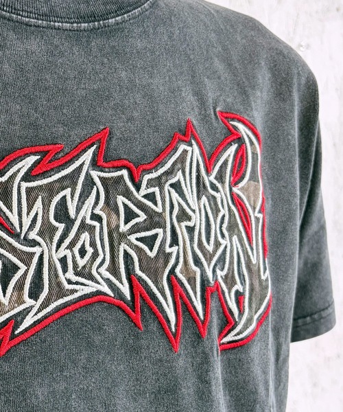 BAYBLO(ベイブロ)の「(SF) edakka コットン100% 迷彩 生地 貼付け 刺繍 韓国ストリート Y2K Tシャツ(Tシャツ/カットソー・メンズ・ブラック系1/ブラック系2/ホワイト系1・MEDIUM/LARGE/SMALL)」の16枚目の写真