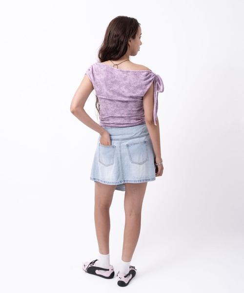atmos pink（アトモスピンク）の「atmos pink Tie Point One Shoulder Tops / アトモスピンク タイ ポイント ワン ショルダー トップス（その他トップス・レディース・グリーン/ピンク/ホワイト・FREE）」の12枚目の写真