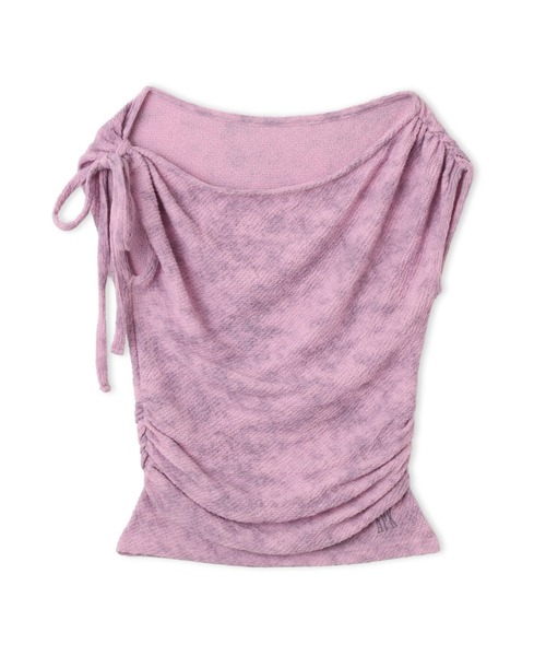 atmos pink（アトモスピンク）の「atmos pink Tie Point One Shoulder Tops / アトモスピンク タイ ポイント ワン ショルダー トップス（その他トップス・レディース・グリーン/ピンク/ホワイト・FREE）」の5枚目の写真