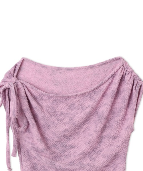 atmos pink（アトモスピンク）の「atmos pink Tie Point One Shoulder Tops / アトモスピンク タイ ポイント ワン ショルダー トップス（その他トップス・レディース・グリーン/ピンク/ホワイト・FREE）」の6枚目の写真
