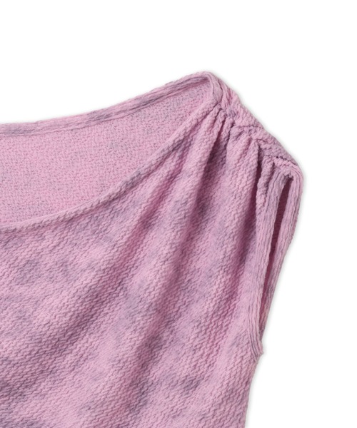 atmos pink（アトモスピンク）の「atmos pink Tie Point One Shoulder Tops / アトモスピンク タイ ポイント ワン ショルダー トップス（その他トップス・レディース・グリーン/ピンク/ホワイト・FREE）」の7枚目の写真