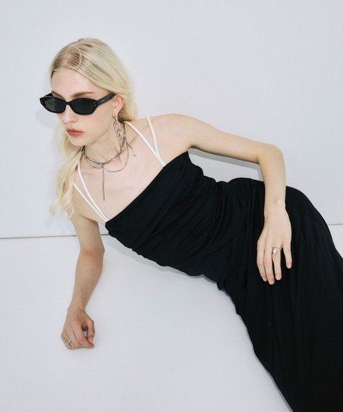 JOSE MOON（ジョゼムーン）の「DRAPE CUT TOPS/ドレープカットトップス（Tシャツ/カットソー・レディース・ブラック・FREE）」の11枚目の写真