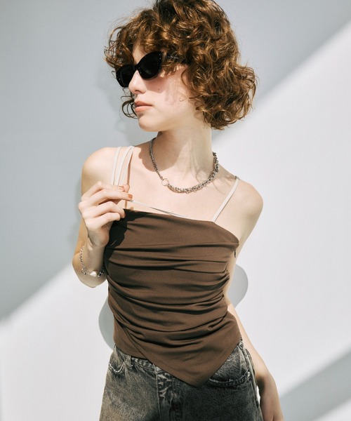JOSE MOON（ジョゼムーン）の「DRAPE CUT TOPS/ドレープカットトップス（Tシャツ/カットソー・レディース・ブラック・FREE）」の8枚目の写真
