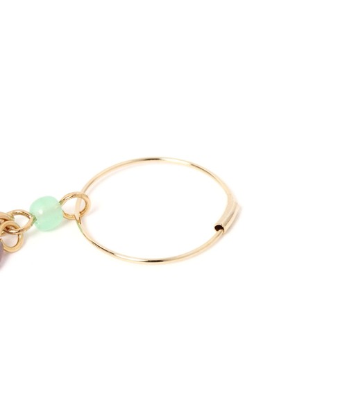 GLOBAL WORK(グローバルワーク)の「Jチェコフープビーズピアス/ 898395(ピアス(両耳用)・レディース・ブルー/パープル系その他2/ホワイト・FREE)」の4枚目の写真