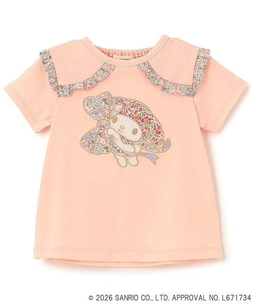sense of wonder（センスオブワンダー）の「【ハローキティ/マイメロディ】リバティアップリケフリルTシャツ（Tシャツ/カットソー・キッズ・ピンク/オフホワイト・130cm/80ｃｍ/120cm/110cm/100cm/90cm）」の7枚目の写真