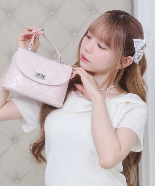Rmine(アールマイン)の「2WAY キルティング ショルダーバッグ(ショルダーバッグ・レディース・ブラック/アイボリー/イエロー/ピンク・FREE)」の9枚目の写真