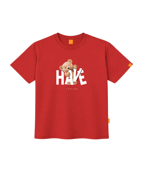 LLAMO(エラモ)の「ナイスベア 半袖Tシャツ 男女共用 ビッグサイズ S 4XL(Tシャツ/カットソー・レディース・ピンク/ダークインディゴブルー/レッド/ブラック・SMALL/X-LARGE/4XL/3XL/LARGE/MEDIUM/2XL)」の5枚目の写真