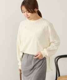 【Aunely】エアリーアイレットレースプルオーバー<YOSOOIシリーズ>
