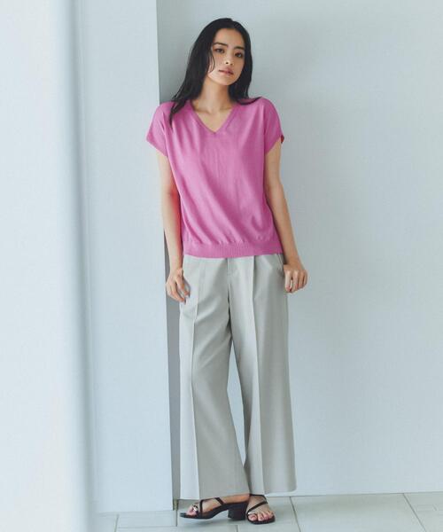 THE SHOP TK (ザ ショップ ティーケー )の「軽い着心地 Vネックニット(ニット/セーター・レディース・ブラック/ダークブラウン/ブルー/ナチュラル/ピンク系その他・99)」の9枚目の写真