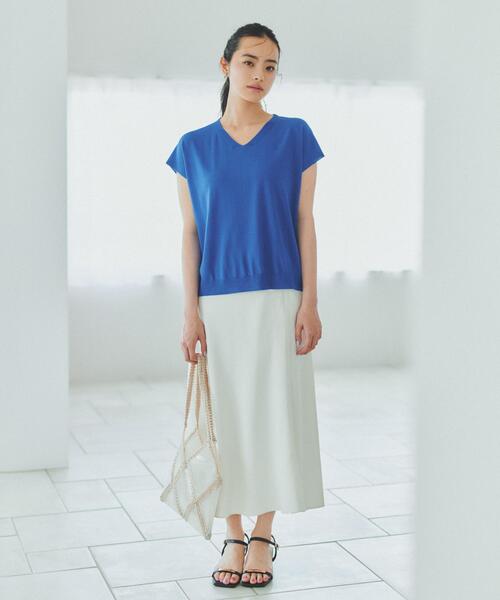THE SHOP TK (ザ ショップ ティーケー )の「軽い着心地 Vネックニット(ニット/セーター・レディース・ブラック/ダークブラウン/ブルー/ナチュラル/ピンク系その他・99)」の12枚目の写真