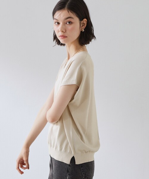 THE SHOP TK （ザ ショップ ティーケー ）の「【さらっとタッチ】Vネックニット（ニット/セーター・レディース・ブラック/ダークブラウン/ブルー/ナチュラル/ピンク系その他・99）」の21枚目の写真