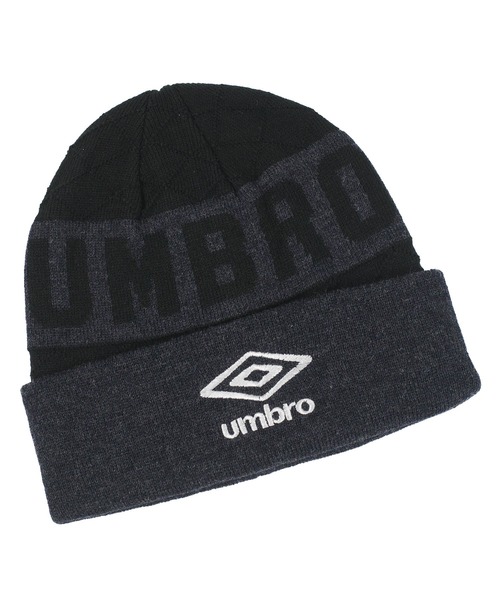 UMBRO（アンブロ）の「【T21】【umbro/アンブロ】BROCADE CUFFED KNIT UMB256（ニットキャップ/ビーニー・メンズ・ブラック・FREE）」の2枚目の写真