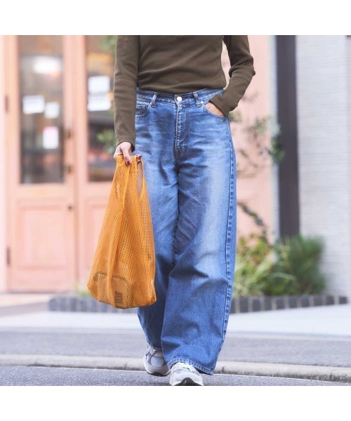 OMCC(オーエムシーシー)の「Shopping Bag Square Mesh S - ショッピングバッグスクエアメッシュ S(エコバッグ/サブバッグ・レディース・ブラック/ブルー系/ブラウン系/マスタード/グリーン/パープル・S)」の7枚目の写真
