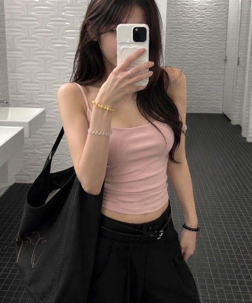 HALEY PESCA(ヘーリーペスカ)の「HALEY PESCA/ニュアンスカラー スリムフィットキャミソール(キャミソール・レディース・ホワイト/イエロー/ライトブルー/グレー/パープル/ブラック/ライトグリーン/レッド/ピンク・FREE)」の20枚目の写真