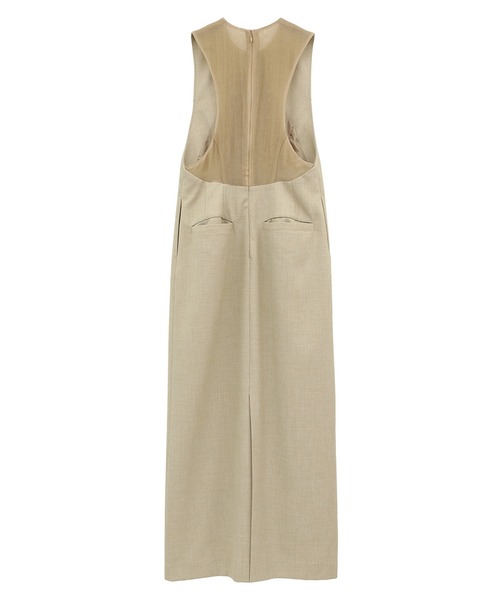 CLANE(クラネ)の「【CLANE/クラネ】BACK SHEER MAXI ONEPIECE/バックシアーマキシワンピース(ワンピース・レディース・ベージュ/マルチ・1/2)」の8枚目の写真