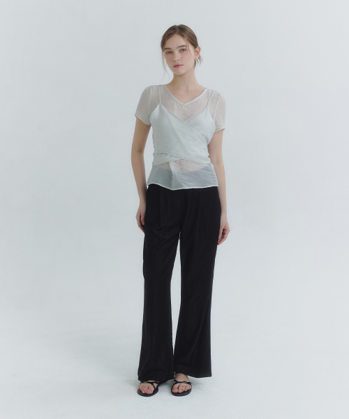 MICANE(ミケーネ)の「ヘベディシアビスチェブラウス(シャツ/ブラウス・レディース・ブラック/ミント/クリーム・1/2/4/3/5)」の9枚目の写真